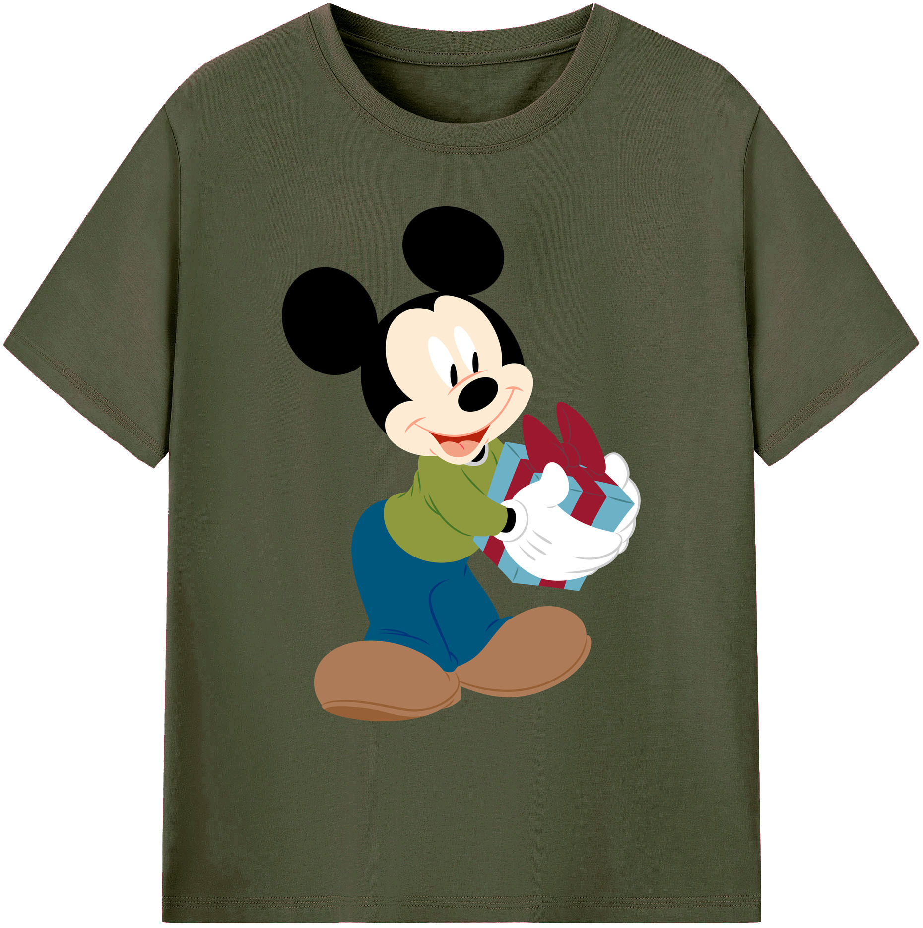 ミッキーマウス Mickey Mouse 綿100％ メンズ半袖Tシャツ｜肌触りやわらか＆通気性